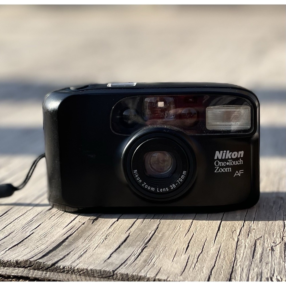 Nikon One Touch Zoom AF 35mm Film Camera - Tested Zoom Works - Flash NOT Working